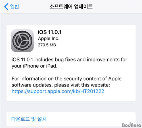 ,     iOS 11.0.1 Ʈ 