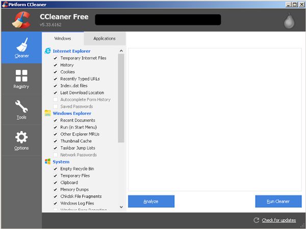 CCleaner v5.33   ް Ǽڵ  